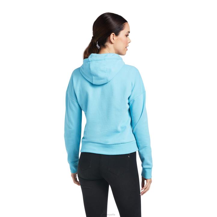 solo sudadera con capucha Ariat mujer azul lechoso tapas 044J3429