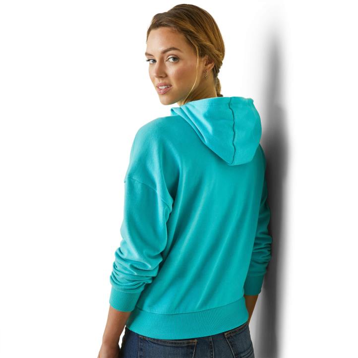 solo sudadera con capucha Ariat mujer brezo piscina azul tapas 044J3368
