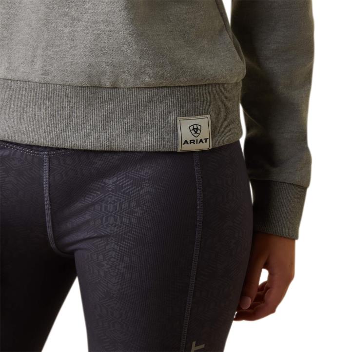 solo sudadera con capucha Ariat mujer cuero gris tapas 044J3369