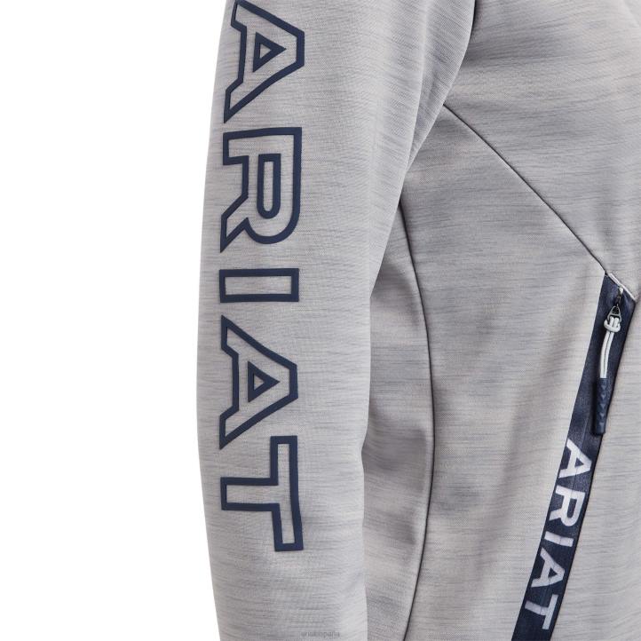 sudadera byron con cremallera completa Ariat mujer cuero gris tapas 044J3432
