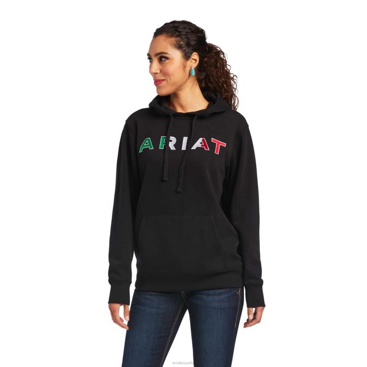 sudadera con capucha de méxico Ariat mujer negro tapas 044J3462