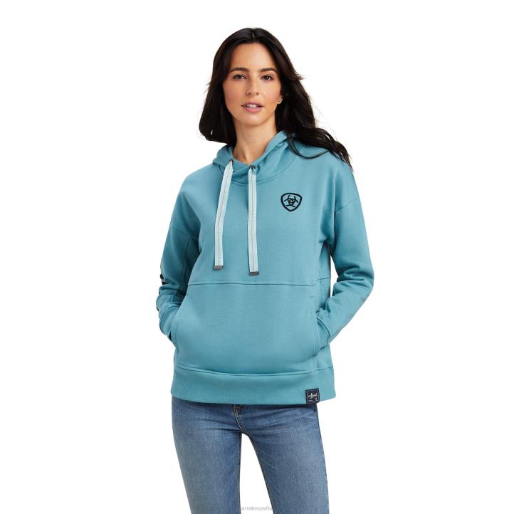 sudadera con capucha rabere Ariat mujer brezo ártico tapas 044J3395