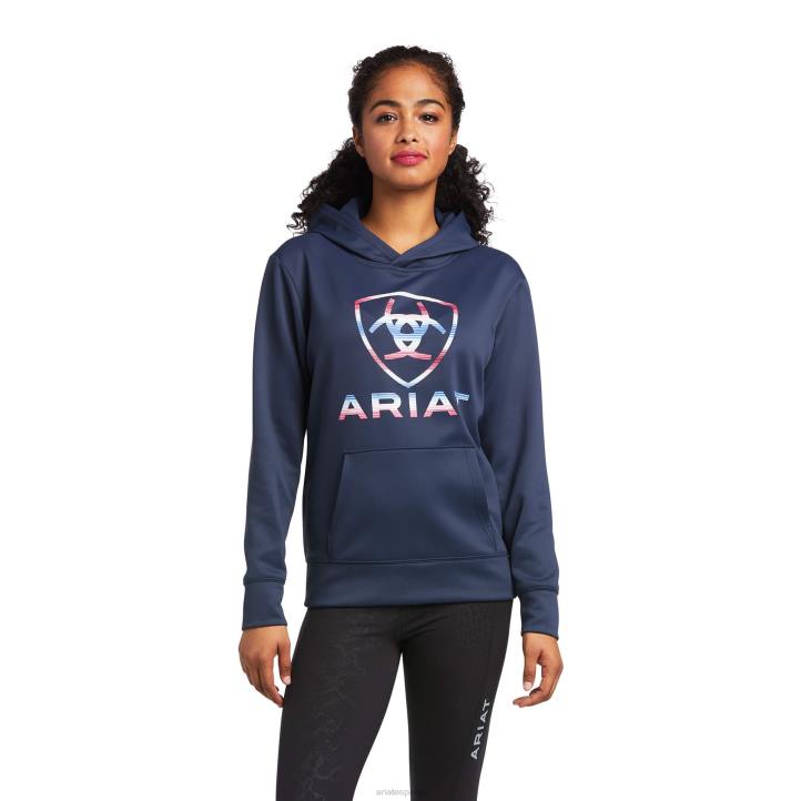 sudadera con capucha tek Ariat mujer noches azules tapas 044J3437