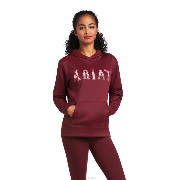 sudadera con capucha tek Ariat mujer zinfandel tapas 044J3435