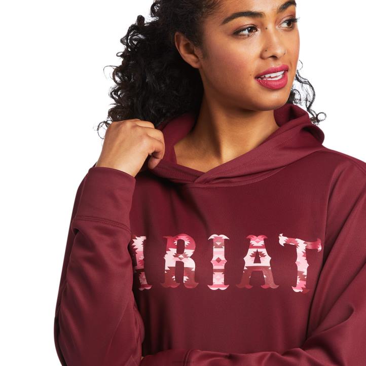 sudadera con capucha tek Ariat mujer zinfandel tapas 044J3435