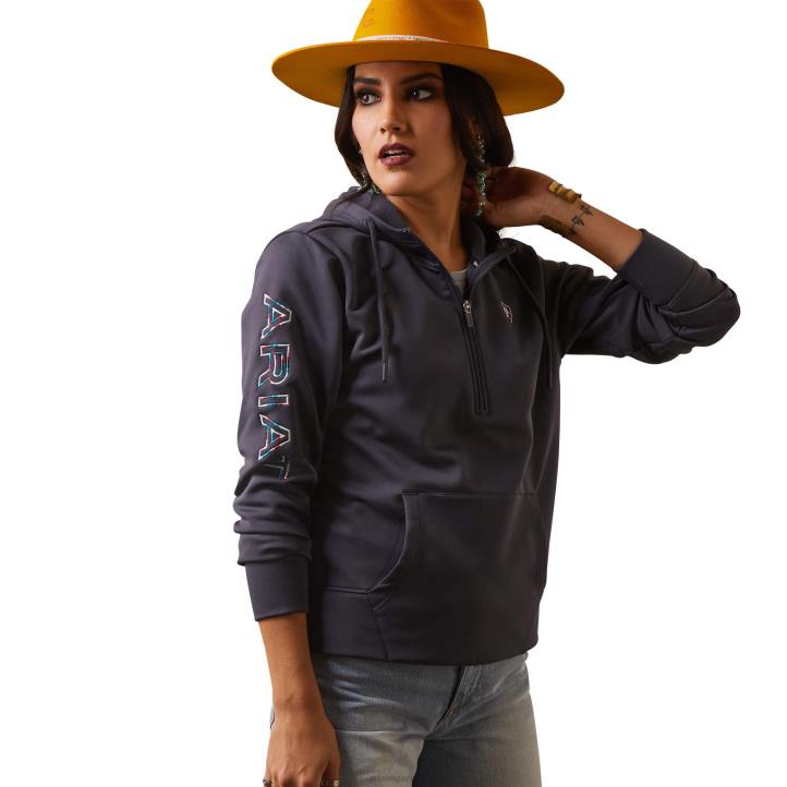 sudadera con capucha tek sudadera con capucha con 1/2 cremallera Ariat mujer periscopio tapas 044J3383