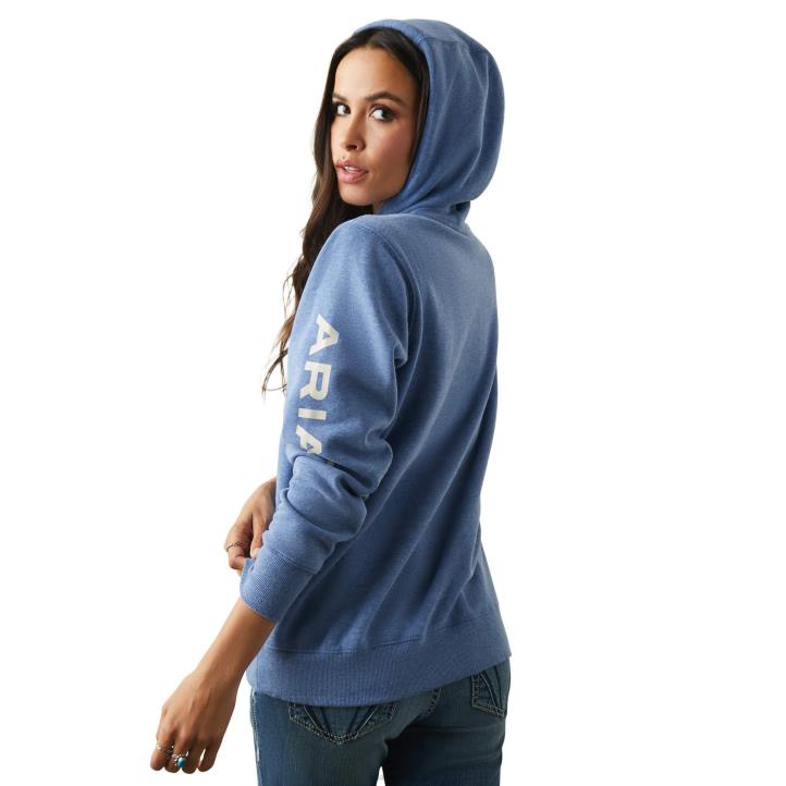 sudadera con capucha y logo Ariat mujer brezo azul tapas 044J3459