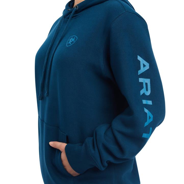 sudadera con capucha y logo en el brazo clásico real Ariat mujer hidra tapas 044J3409
