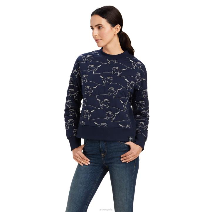 sudadera contour equino Ariat mujer eclipse naval tapas 044J3332