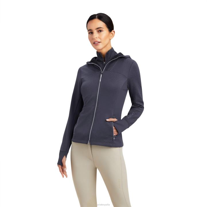 sudadera lumina con cremallera completa Ariat mujer ébano tapas 044J3405