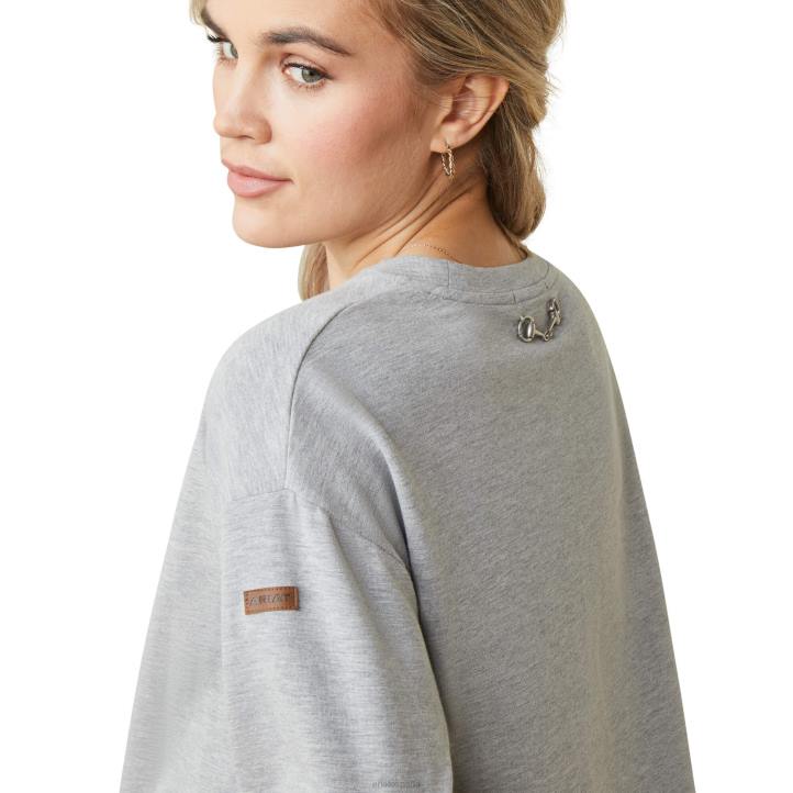 sudadera pacifica Ariat mujer cuero gris tapas 044J3351