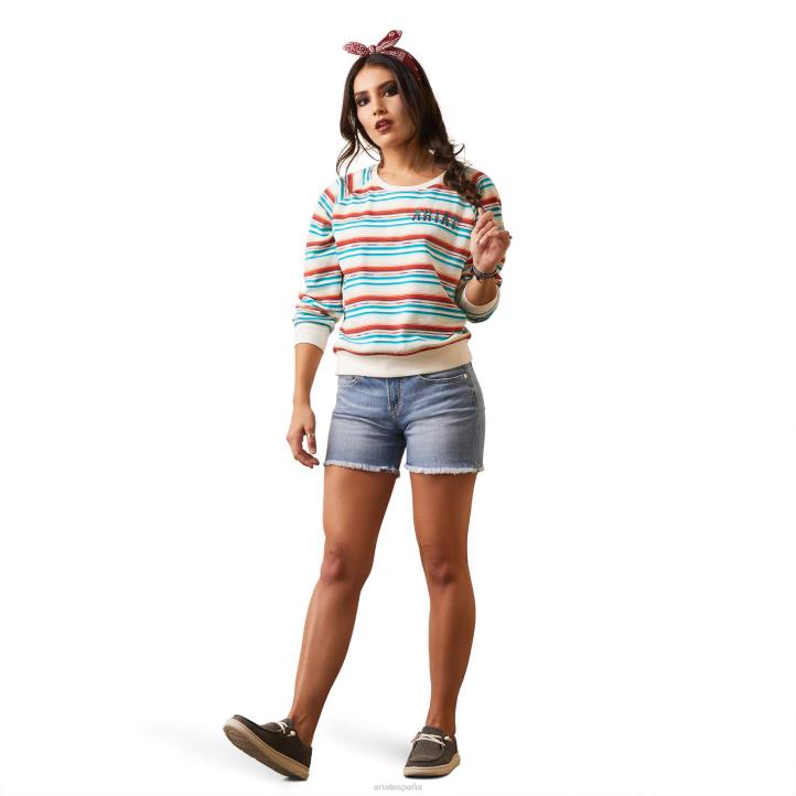 verdadera sudadera Ariat mujer sarape rosa tapas 044J3325