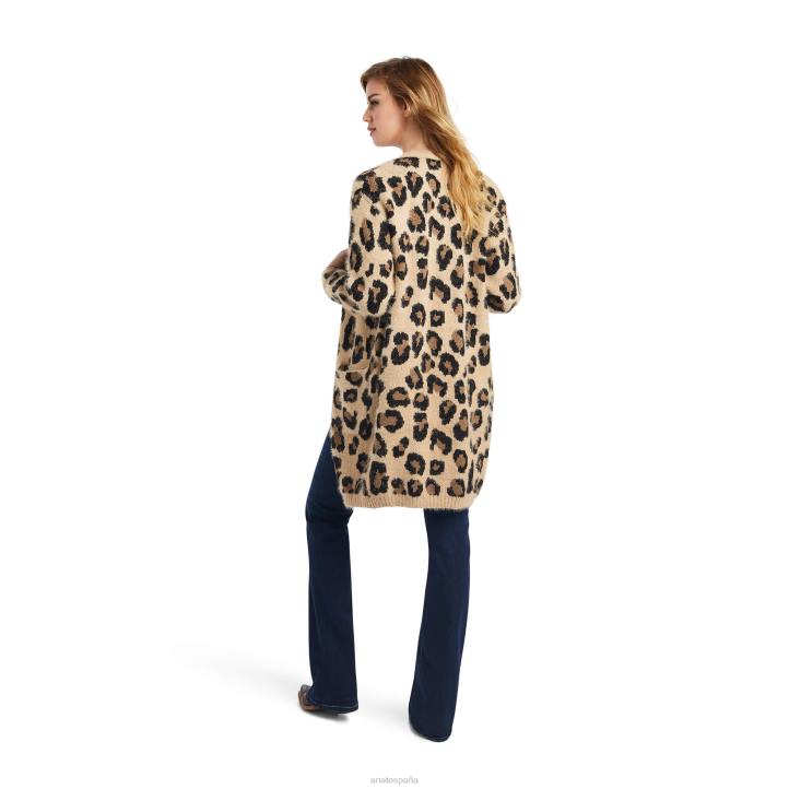 el suéter maullido del gato Ariat mujer leopardo tapas 044J3315