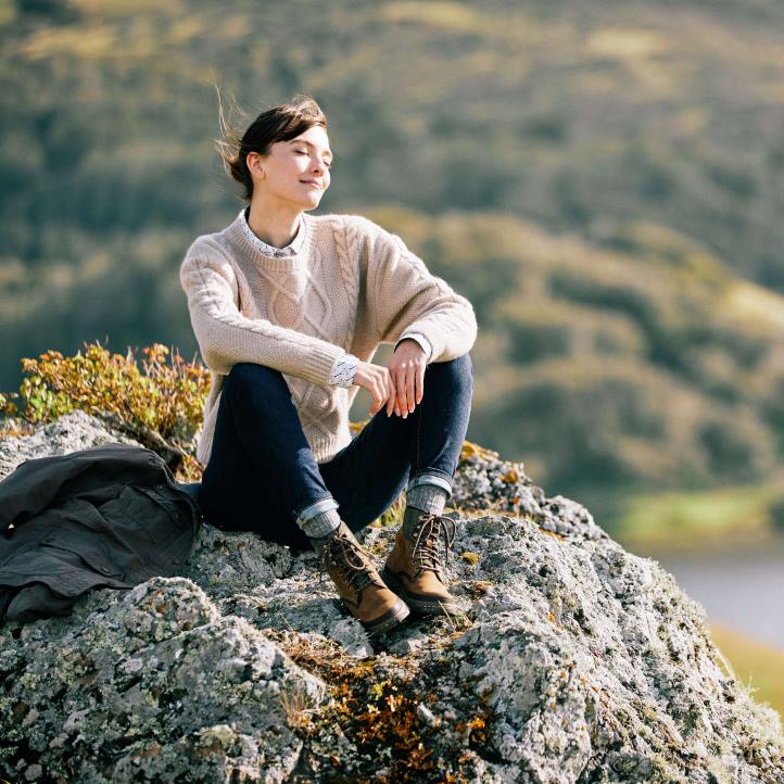 suéter cuarto de invierno Ariat mujer brezo de avena tapas 044J3352