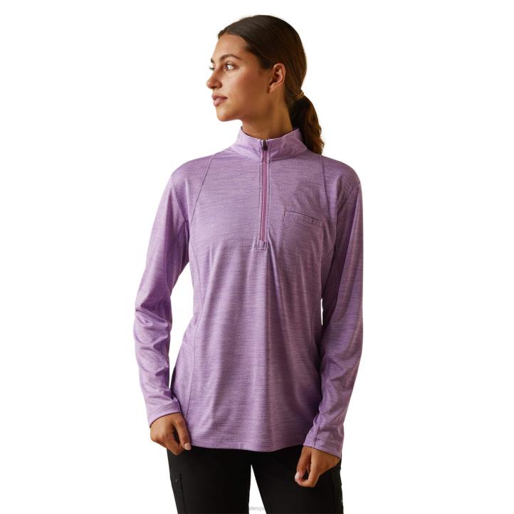 Rebar Evolution 1/2 cremallera superior Ariat mujer paisley morado tapas 044J3126
