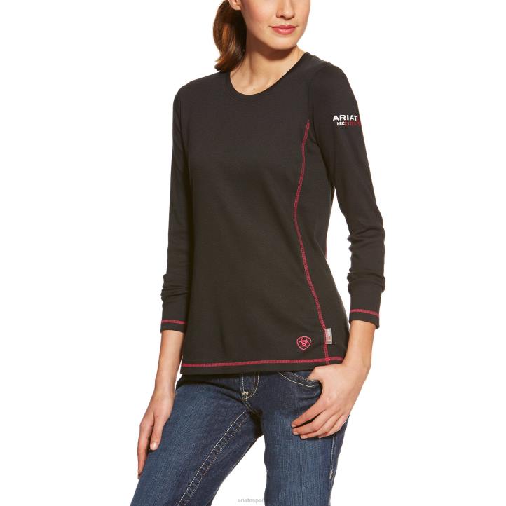 fr polartec powerdry top Ariat mujer negro tapas 044J3165