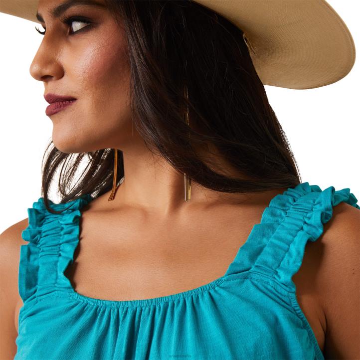 tanque de labranza Ariat mujer verde viridiano tapas 044J2822