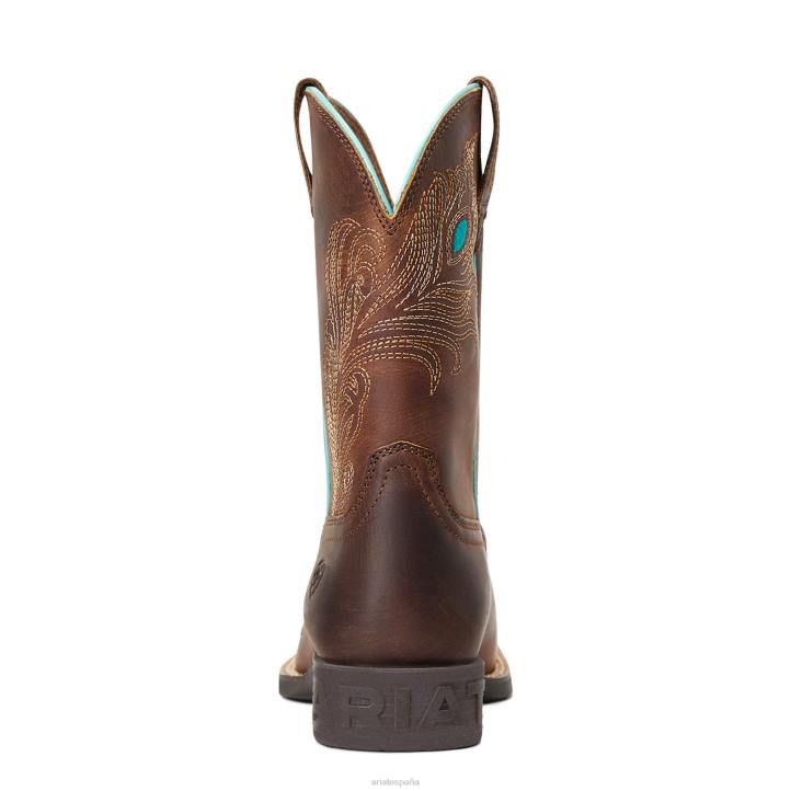 Bota vaquera Bright Eyes II Ariat niños caja de sombrero marrón calzado 044J3925