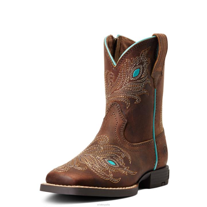 Bota vaquera Bright Eyes II Ariat niños caja de sombrero marrón calzado 044J3943