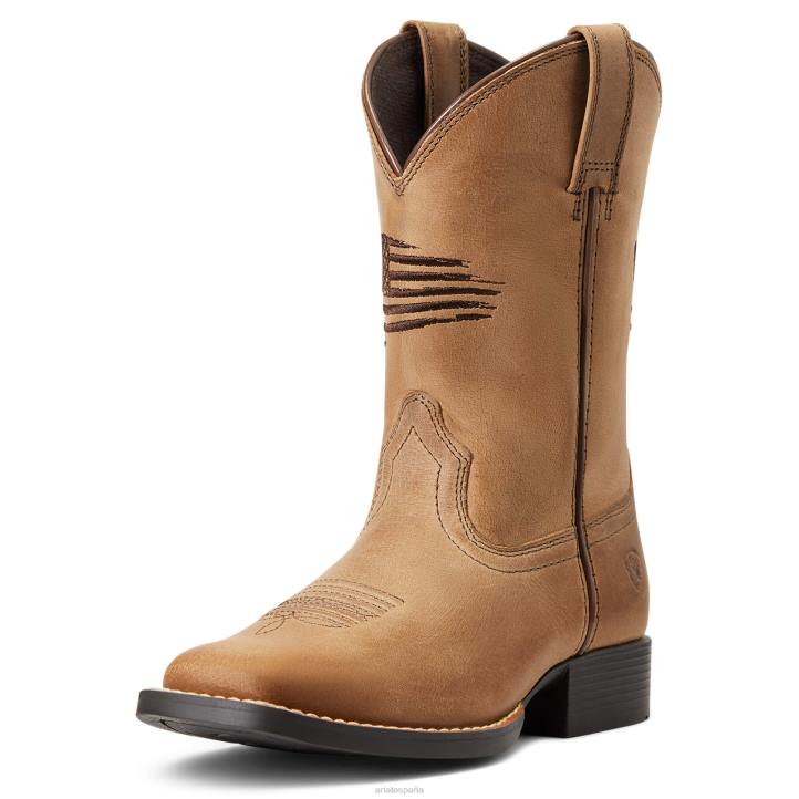 bota vaquera patriot ii Ariat niños marrón granja calzado 044J3847