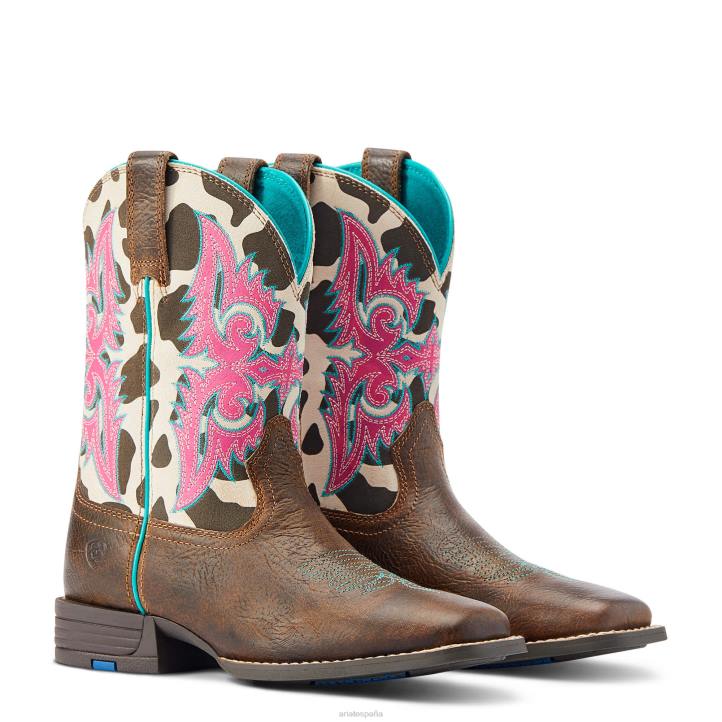 bota vaquera solitaria Ariat niños óxido ruidoso calzado 044J3948