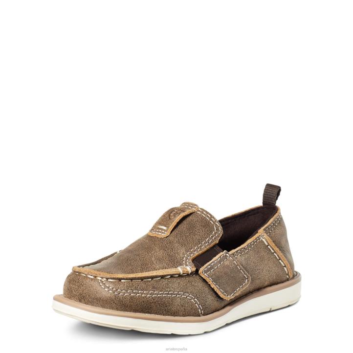 crucero infantil Ariat niños bombardero marrón calzado 044J3911