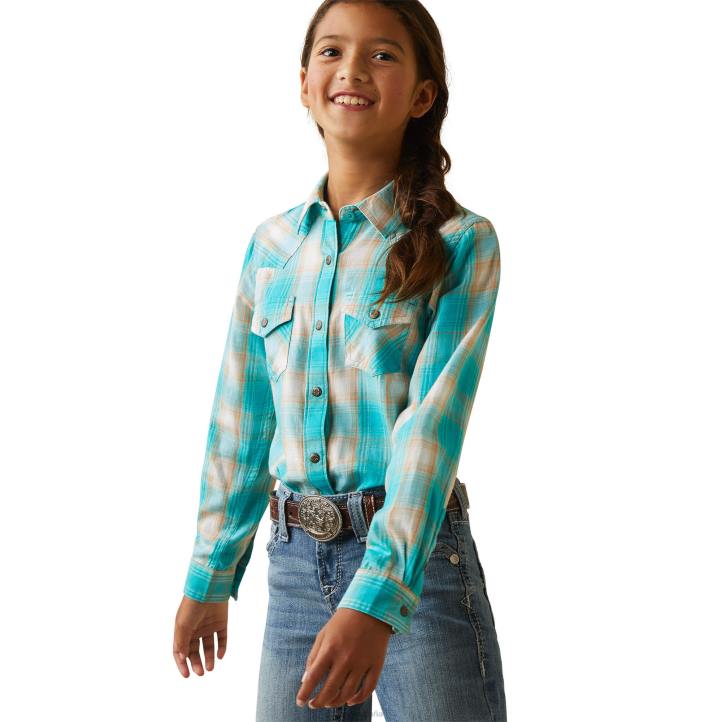 camisa a presión ojai Ariat niños cuadros ojai ropa 044J4095
