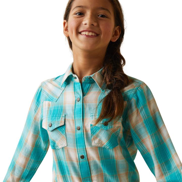 camisa a presión ojai Ariat niños cuadros ojai ropa 044J4095