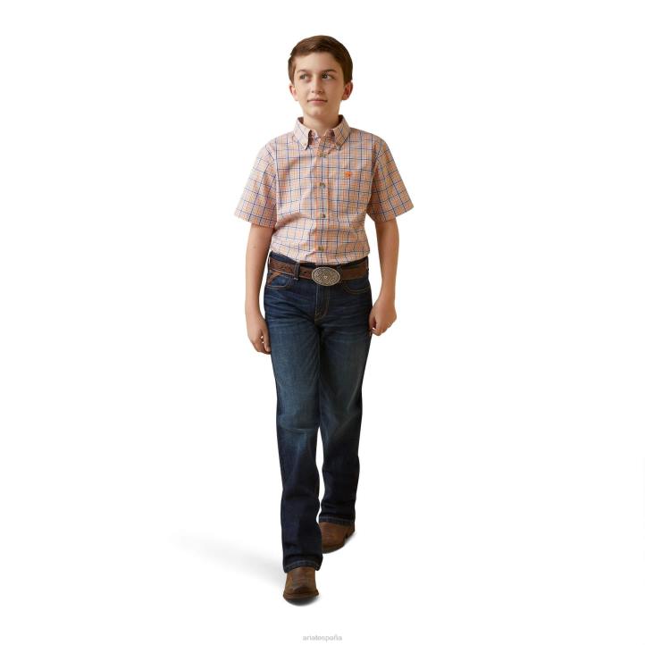 camisa de corte clásico macklin serie pro Ariat niños ocre ropa 044J4082
