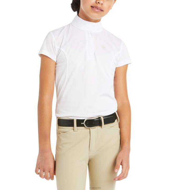camisa de show aptos Ariat niños blanco ropa 044J4152