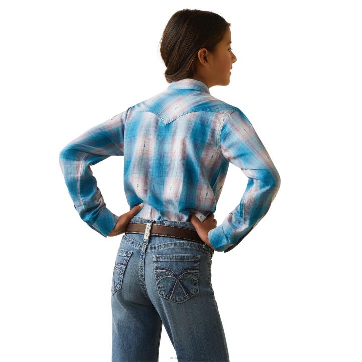 camisa idabel Ariat niños idabel cuadros ropa 044J4090