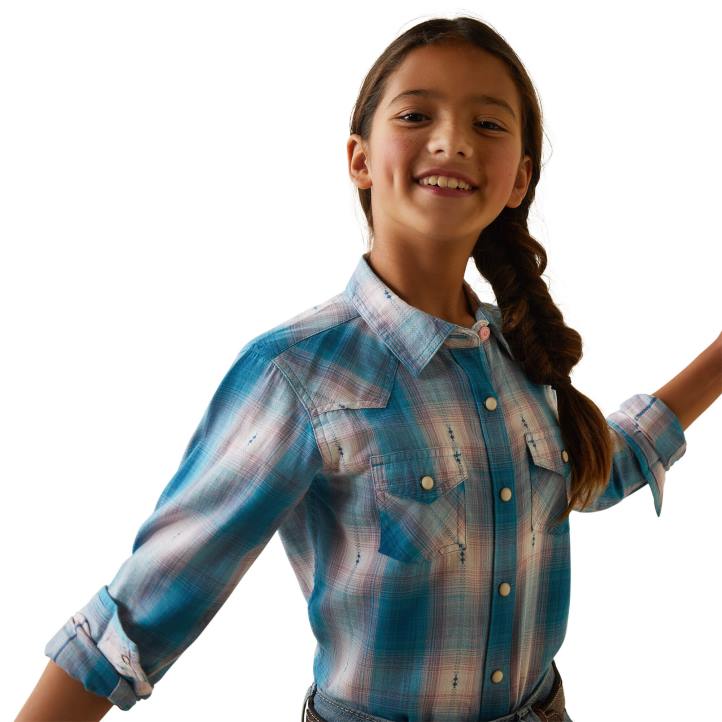 camisa idabel Ariat niños idabel cuadros ropa 044J4090