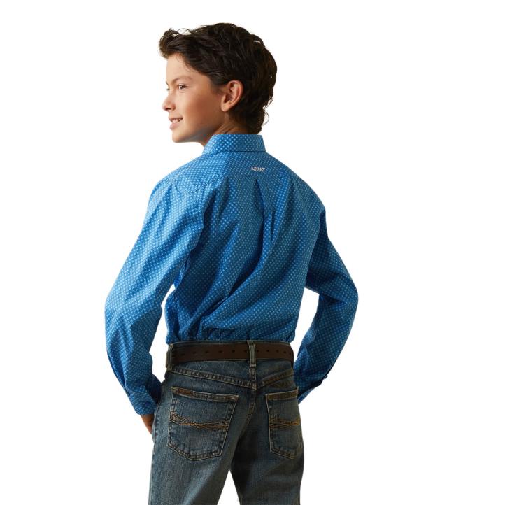 camisa lloyd de corte clásico Ariat niños azul ropa 044J4068