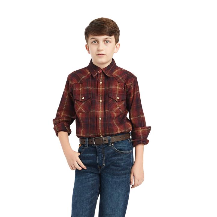 camisa retro fit hiller Ariat niños rubaiyat ropa 044J4093