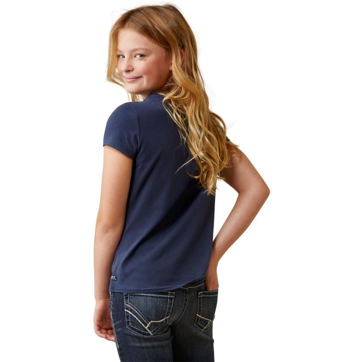 camiseta divertida Ariat niños eclipse naval ropa 044J3996