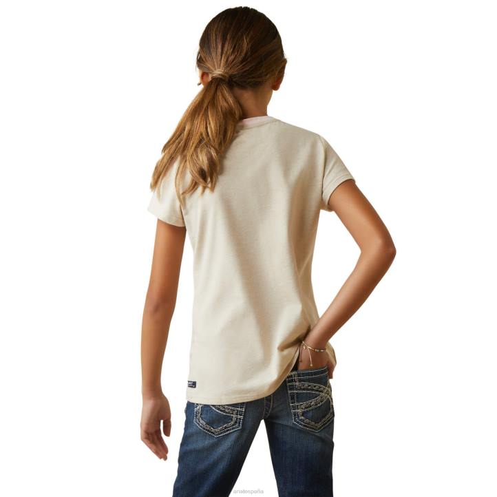 camiseta flora Ariat niños brezo de avena ropa 044J4020