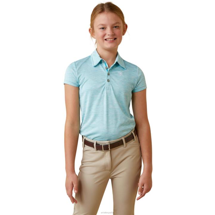 laguna polo Ariat niños azul jaspeado maui ropa 044J4042