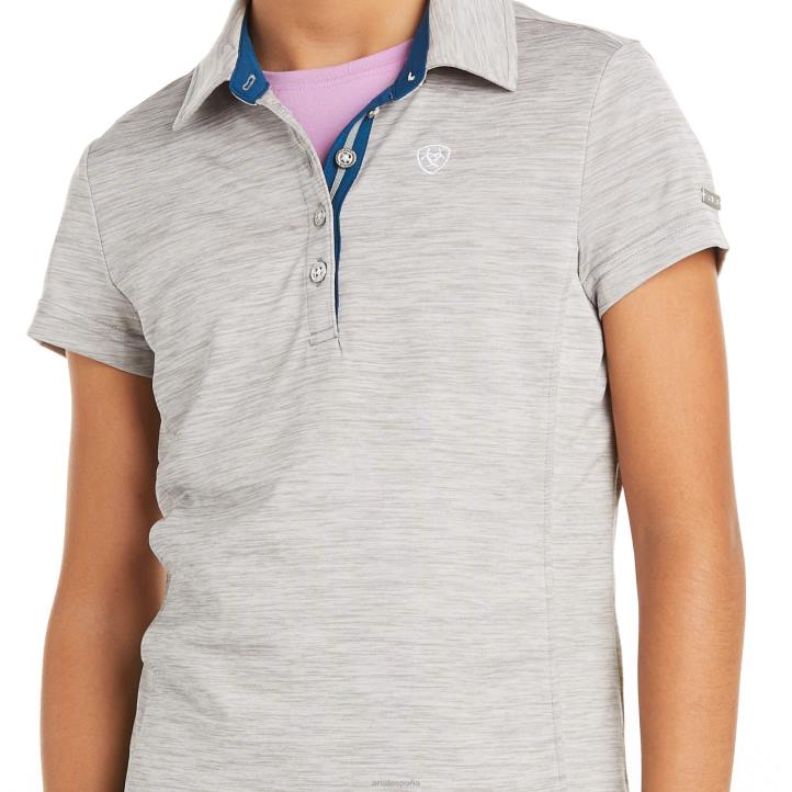 laguna polo Ariat niños cuero gris ropa 044J4052