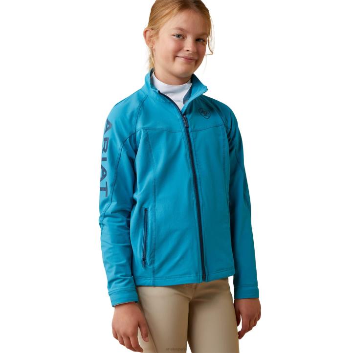 chaqueta softshell ágil Ariat niños mosaico azul ropa 044J4136
