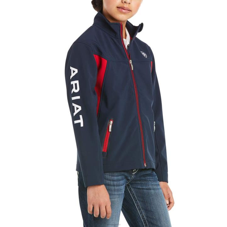 nueva chaqueta softshell del equipo Ariat niños Armada ropa 044J4133