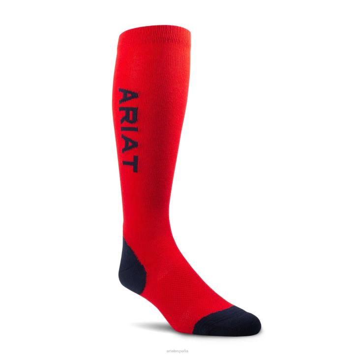 calcetines de rendimiento Ariat unisexo rojo accesorios 044J2041